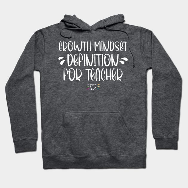 Growth Mindset Definition Quotes Entrepreneur Gifts School For Men Or Women, Boys And Girls, For Teacher Hoodie by chidadesign